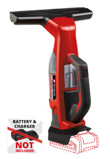 Einhell BRILLIANTO Power X-Change akkus ablaktisztító (18 V, 28 cm hosszú szívófej, csíkmentes tisztítás, mikroszálas kendővel ellátott szóróflakonnal, akkumulátor nélkül)