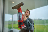 Einhell BRILLIANTO Power X-Change akkus ablaktisztító (18 V, 28 cm hosszú szívófej, csíkmentes tisztítás, mikroszálas kendővel ellátott szóróflakonnal, akkumulátor nélkül)