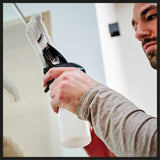 Einhell BRILLIANTO Power X-Change akkus ablaktisztító (18 V, 28 cm hosszú szívófej, csíkmentes tisztítás, mikroszálas kendővel ellátott szóróflakonnal, akkumulátor nélkül)