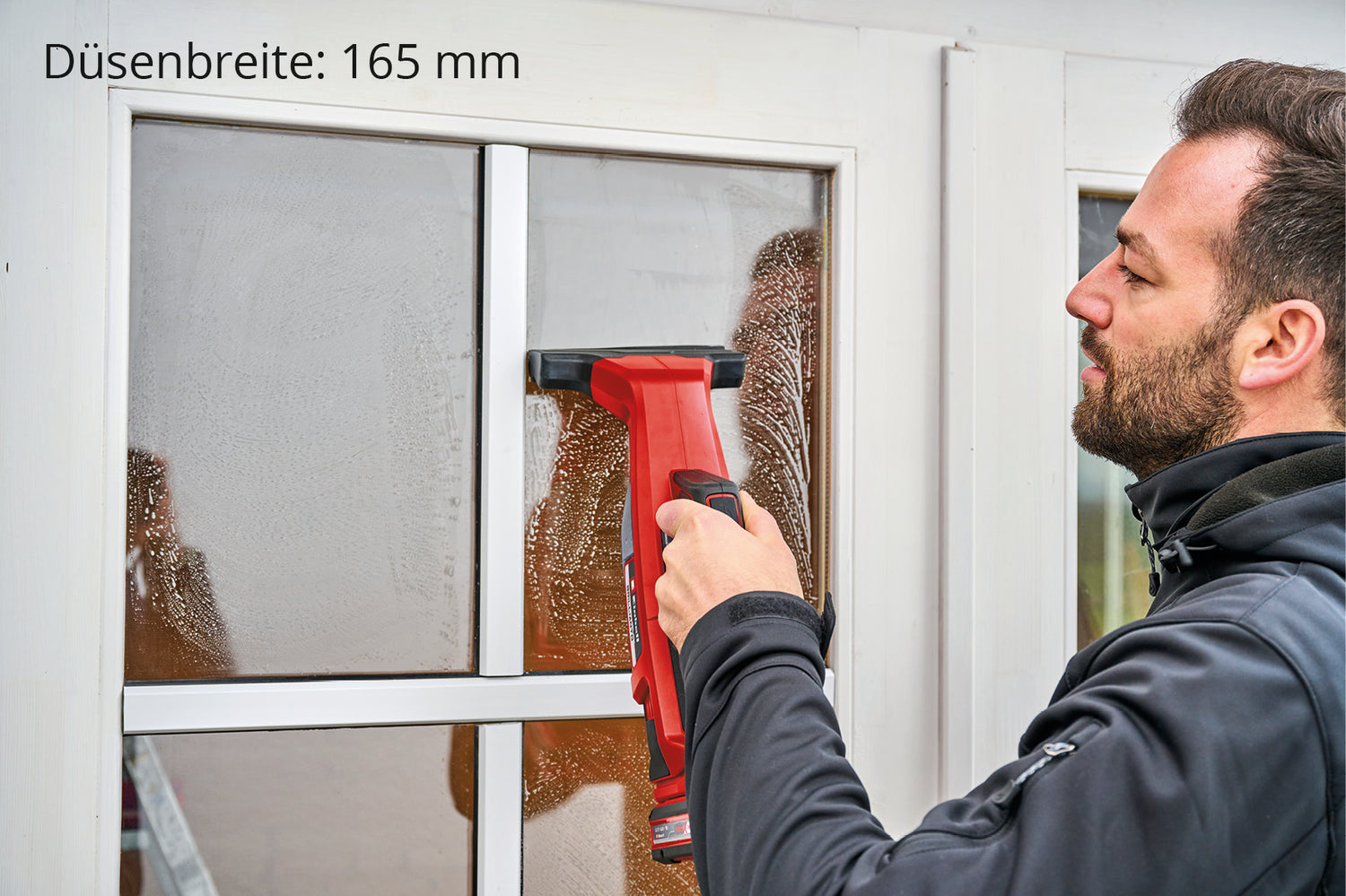 Eredeti Einhell 2 részes fúvókakészlet (a BRILLIANTO akkus ablaktisztítóhoz megfelelő tartozékok, 1 db 165 mm széles szívófej és 1 db 350 mm széles szívófej, csíkmentes tisztítás)