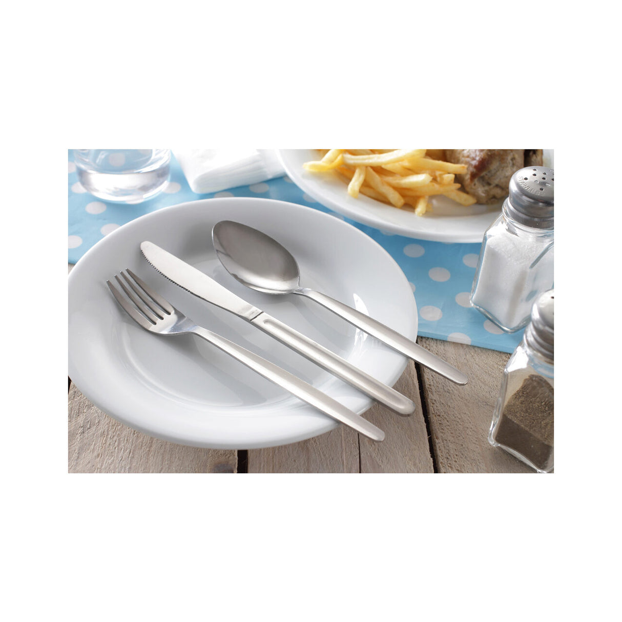 Set 12 x Cutit masa, inox, lungime 214 mm, Hendi Budget Line