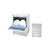 Masina profesionala de spalat vase K 50 50 x 50 control electromecanic 6600 W Hendi Inox 570x600(+370)x(H)830 mm