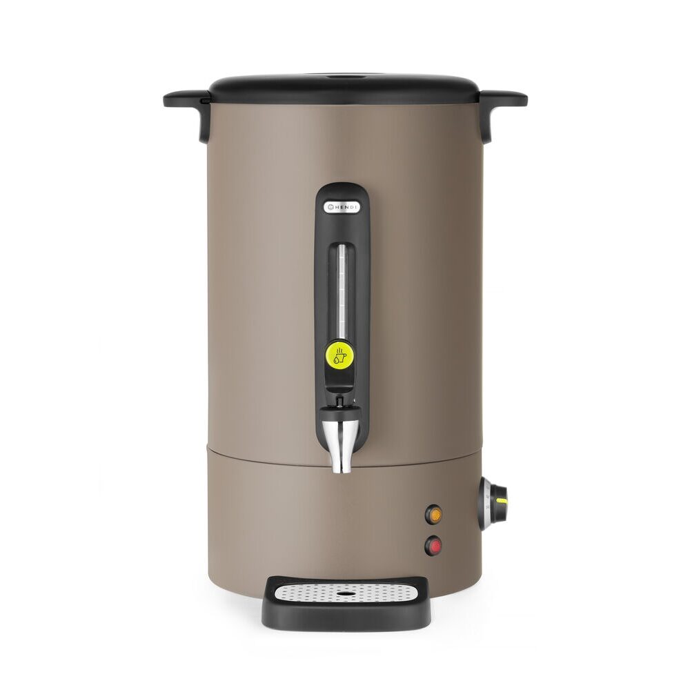 Boiler pentru bauturi calde Taupe mat 16 l, HENDI Uniq, Design de Bronwasser, 220-240V/1650W, 357x380x(H)502mm