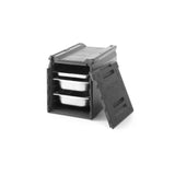 Cutie termoizolanta pentru transport / catering, 66 lt, pentru tavi GN 1/1, cu 5 santuri la distanta de 65 cm pentru tavile GN1/1, Hendi