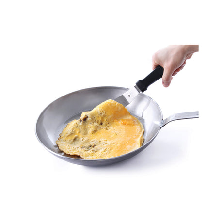 Cutit pentru patiserie, tort, placinte, omleta, Hendi, lama plata din inox 110x1,9 cm, maner polipropilena