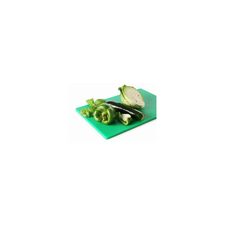 Tocator verde, 26.5x32.5x(H)1.2 cm - GN1/2, cu sant de scurgere, polietilena HDPE 500, respecta normele de igiena HACCP, Hendi