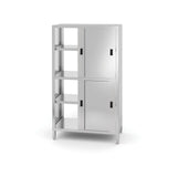Dulap traversant cu despărțitor și ușă glisantă - înșurubat, HENDI, Kitchen Line, 800x500x(H)1800mm