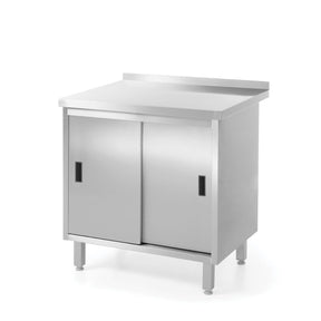 Masa de lucru de perete cu dulap cu usi glisante 800x600x850 mm, Profi Line,
