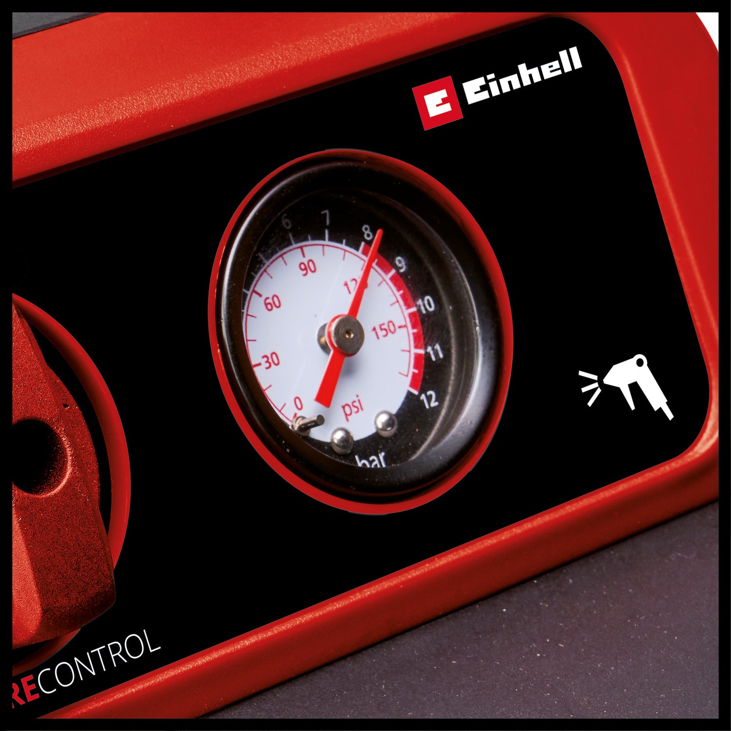 Einhell TE-AC 18/75 Li OF-Solo Power X-Change akkus kompresszor (18 V, max. 8 bar, 5 literes tartály, 75 l/perc bemeneti kapacitás, 2 db nyomásmérő, olajmentes, akkumulátor nélkül)