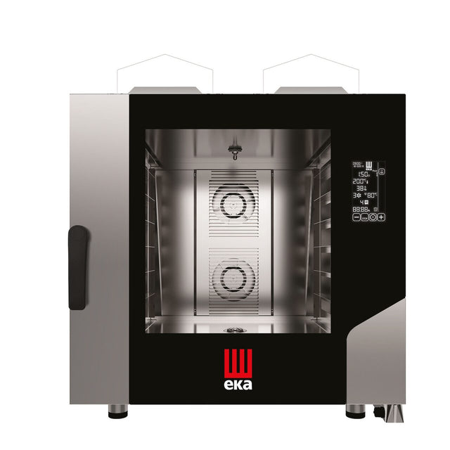 Cuptor pe gaz cu convectie cu abur Millennial Black Mask Bakery, Tecnoeka, 6× 600×400 mm 230V/500W, 13,5kW, 850x1035x(H)951mm