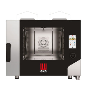 Cuptor pe gaz cu convectie cu abur Millennial Touch Screen Bakery, 4 x 600x400mm Tecnoeka, 230V/300W, 9300kW, 850x1035x(H)800mm