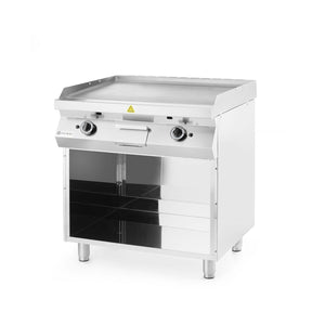 Plita gratar pe gaz 700, HENDI, Kitchen Line, 2 zone de incalzire, fiecare cu 3 arzatoare, putere totala 10kW, 10kW, 800x700x(H)900mm