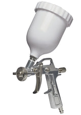 Pistol de vopsit original Einhell cu cupa de debit gravitationala, accesorii compresor, rezervor de 600 ml, regulator cantitate vopsea, regulator fascicul punctual/larg, duza rotativa, incl. niplu de conectare