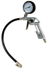 Guminyomásmérő, Einhell, kompresszor tartozékok, nyomásmérő kPa, bar, psi és kg/cm² nyomáskijelzéssel, üzemi nyomás 0 - 8 bar, 37 cm-es tömlő