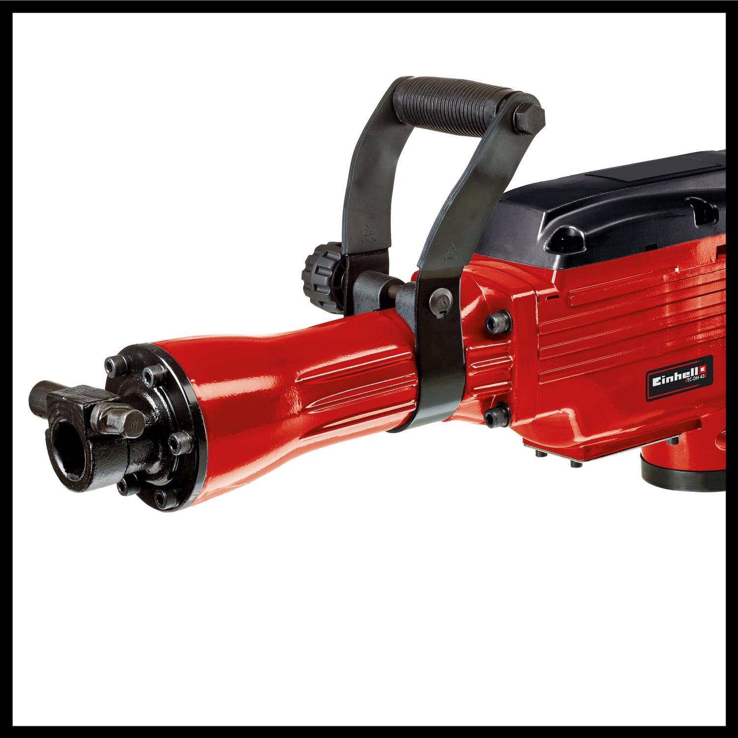 Ciocan demolator Einhell TC-DH 43 (1.600 W, 43 J, o singura cursa, adaptor robust pentru scule SDS-hex, maner suplimentar reglabil la 180°, incl. dalti ascutite si plate, geanta