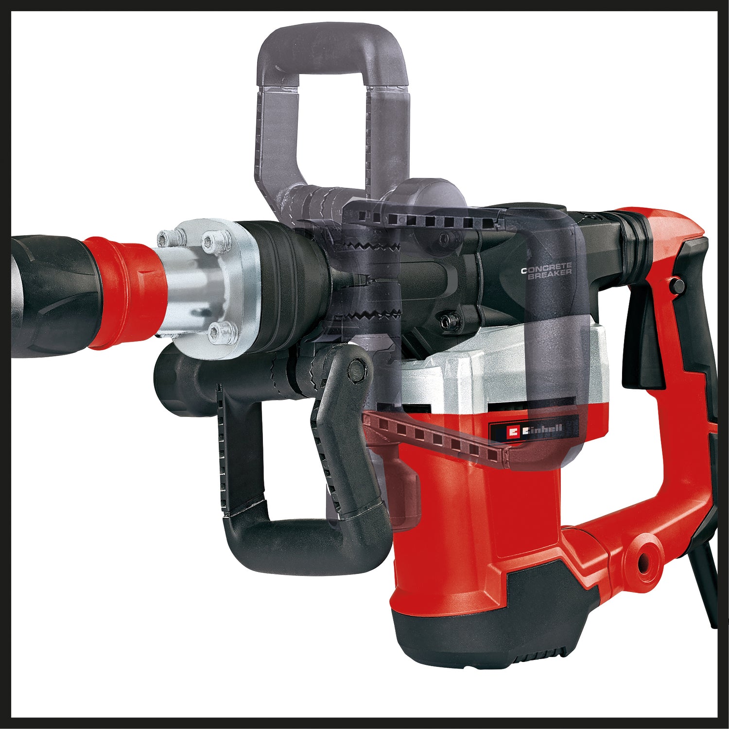 Einhell TE-DH 32 bontókalapács (1500 W, 32 J együtemű, SDS-max szerszámadapter, rezgéscsillapított főfogantyú + puha markolat, éles/lapos vésővel + elektromos dobozzal)