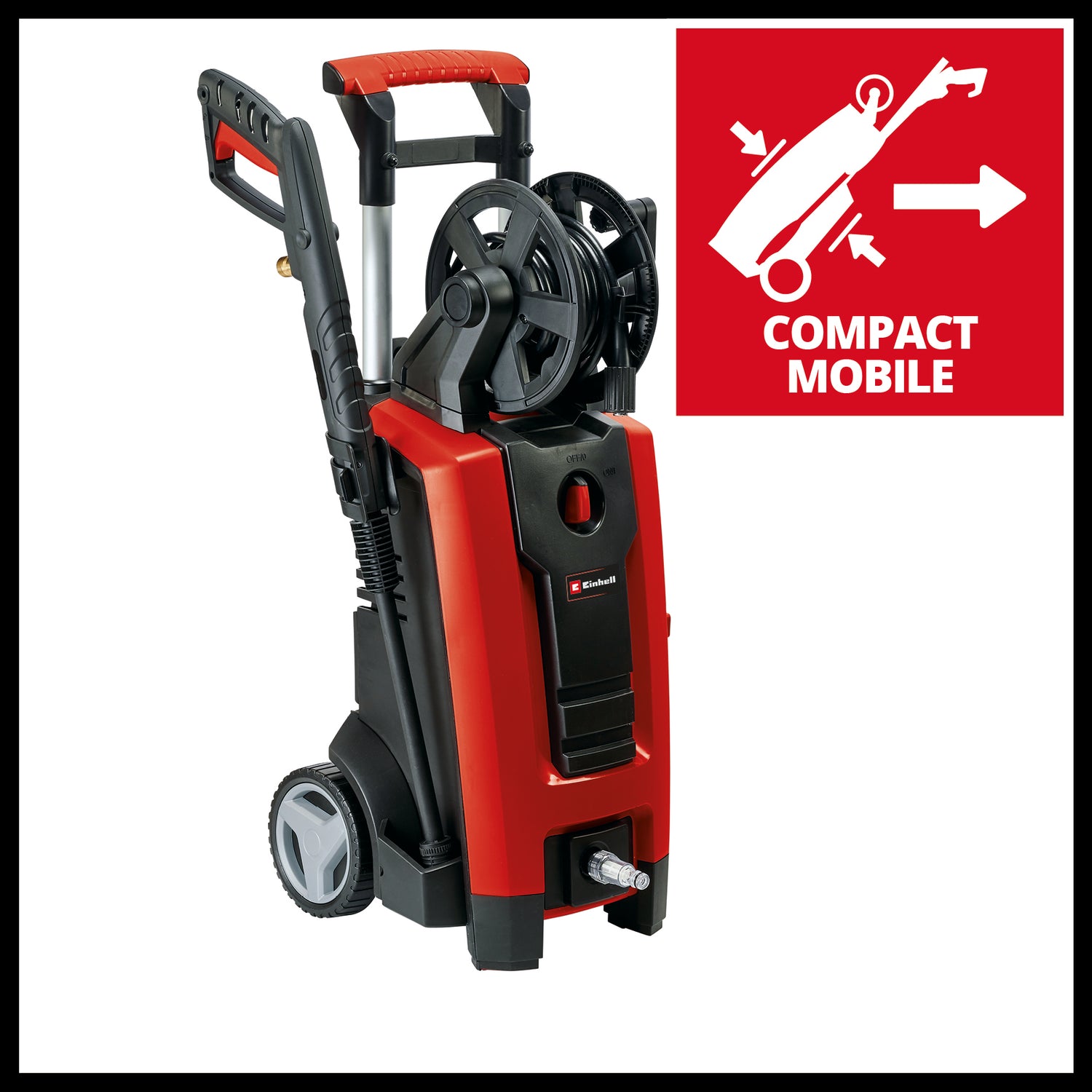 Einhell TE-HP 140 nagynyomású tisztító/mosó (1900 W, max. 140 bar, moduláris gyorscsatlakozó rendszer, magasnyomású tömlővel, pisztollyal, lándzsával, különféle fúvókákkal, kefével, mosótartállyal együtt)