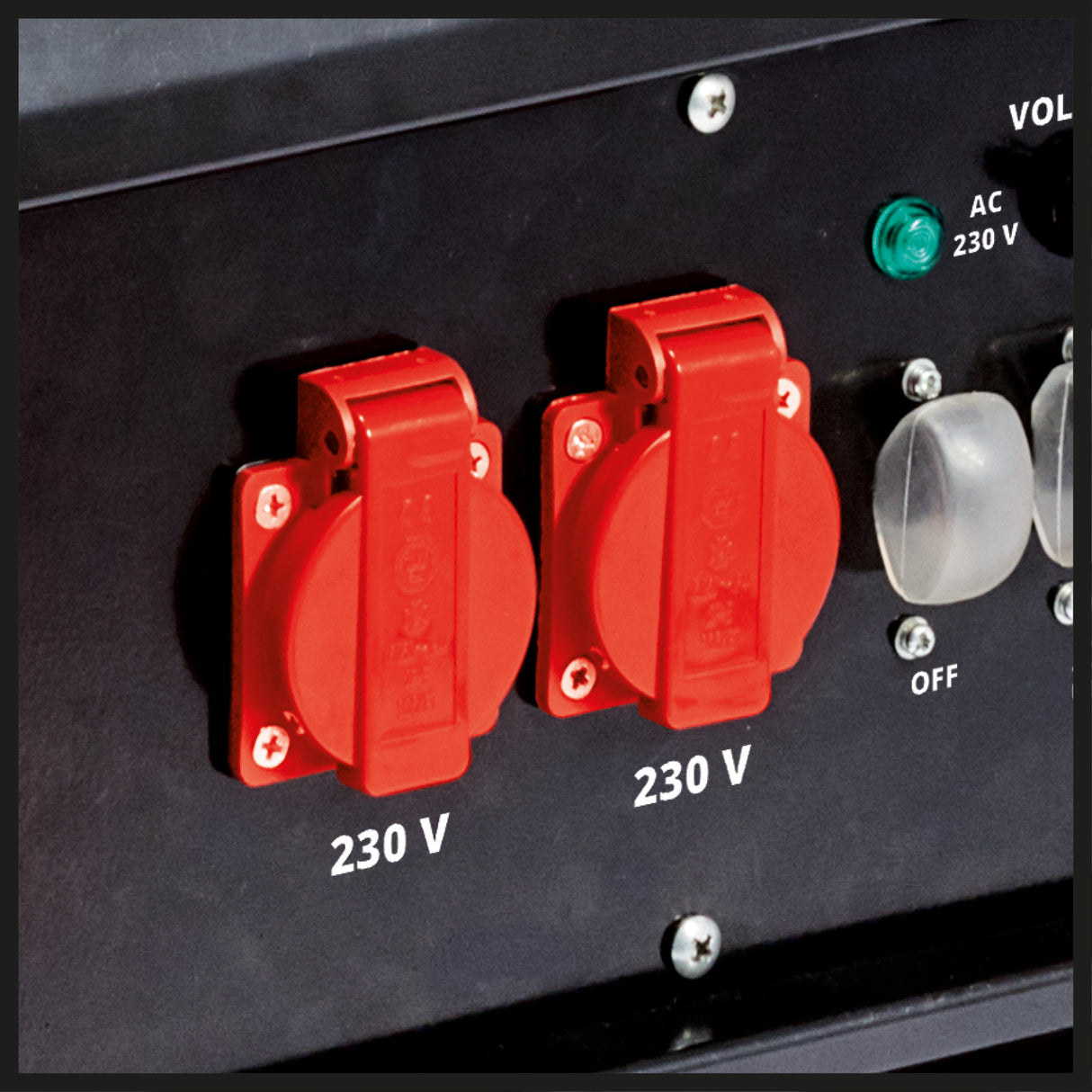 Generator de curent Einhell TC-PG 55/E5, benzina (un motor puternic, robust si cu emisii reduse in 4 timpi, 2x 230V + 1x priza de 400V, rezervor de 25 l, AVR/sistem de intrerupere la nivel scazut de ulei