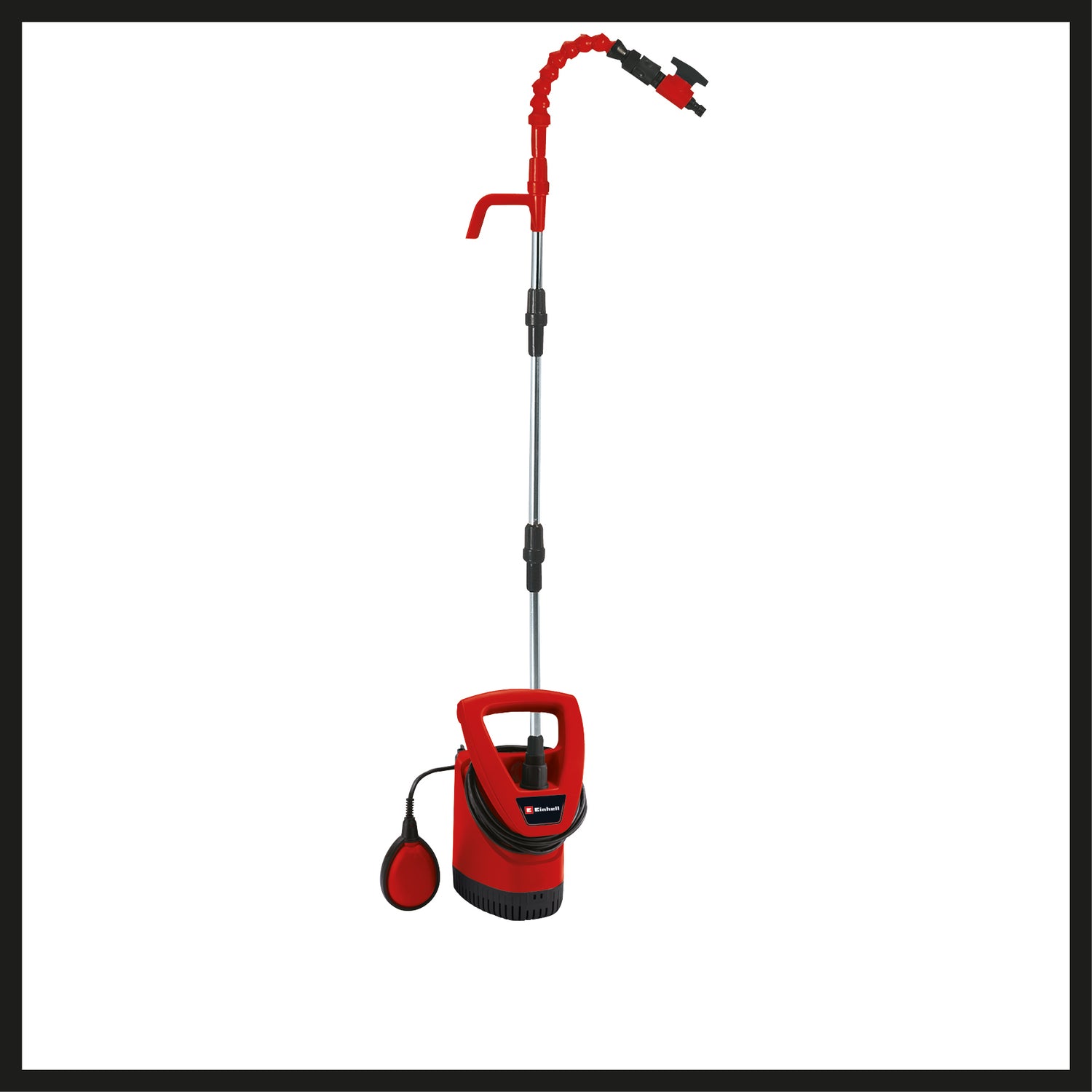 Einhell GE-SP 3546 RB búvárszivattyú, 350 W, maximális idegen testméret 2,5 mm, maximális áramlási sebesség 4,6 l/h, maximális szállítási magasság 11 m, úszó fokozatmentesen állítható kapcsolóval, műanyag szivattyúház