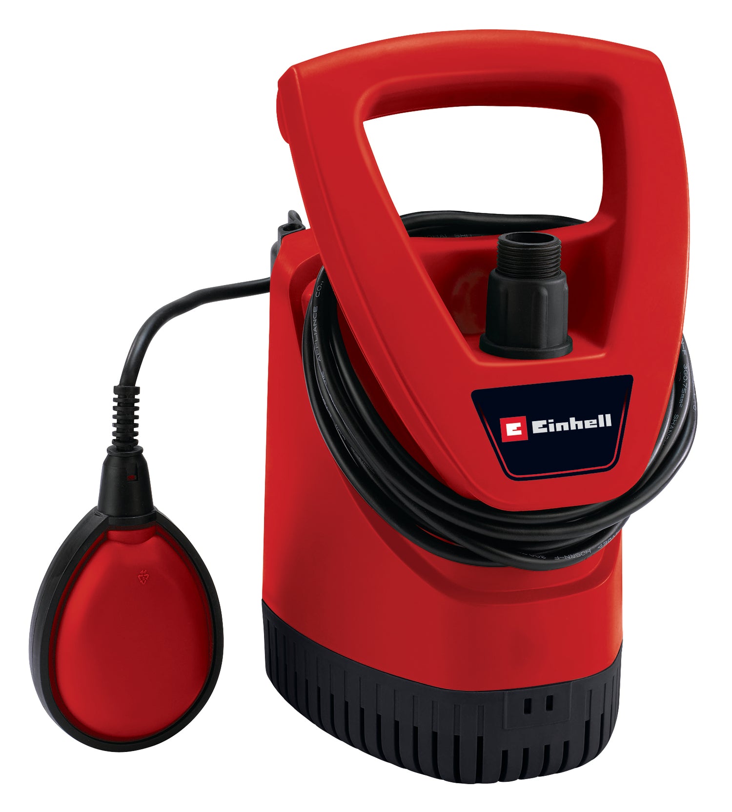 Einhell GE-SP 3546 RB búvárszivattyú, 350 W, maximális idegen testméret 2,5 mm, maximális áramlási sebesség 4,6 l/h, maximális szállítási magasság 11 m, úszó fokozatmentesen állítható kapcsolóval, műanyag szivattyúház