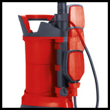 Einhell GE-DP 3925 ECO szennyvízszivattyú (390W, Ø25 mm idegen részecskék, áramlási kapacitás 10.000 l/h, ECO-Power, úszó, hordozófogantyú)
