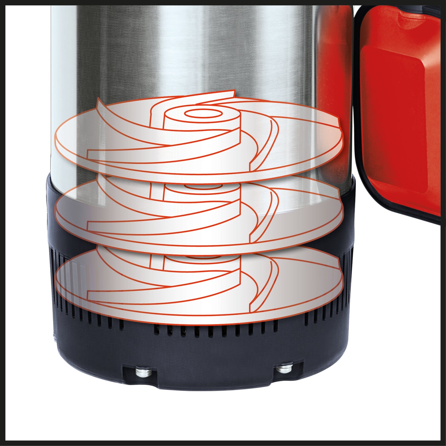 Einhell GC-PP 900 N merülő nyomószivattyú, 900 W, maximális áramlási sebesség 6000 l/h, maximális merülési mélység 7 m, rozsdamentes acél ház, úszó