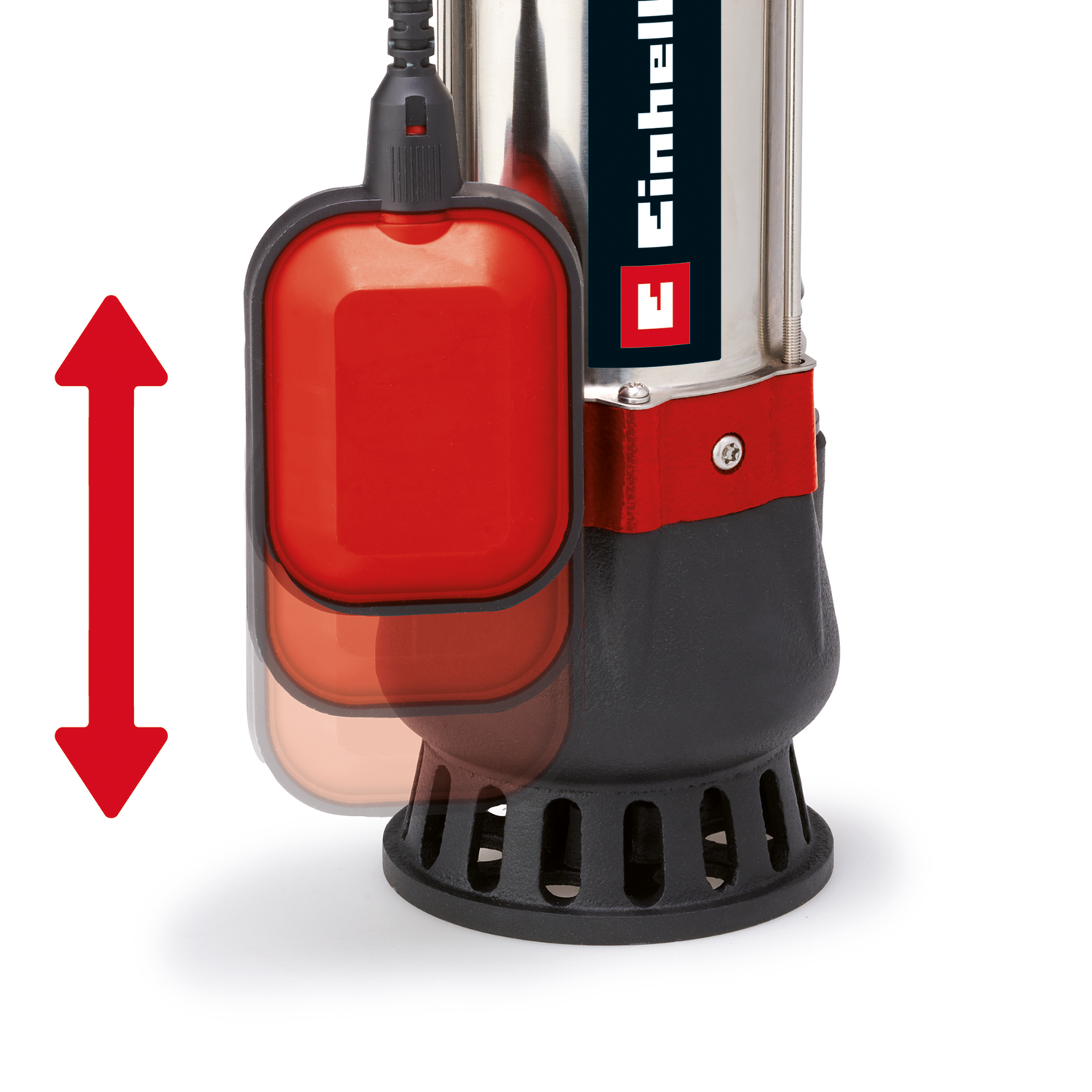 Einhell GC-DP 5010 G szennyvízszivattyú, 500 W, 12000 l/h, maximális szállítási magasság 8 m, 42 mm-es csatlakozó, fokozatmentesen állítható magasságú úszó, rozsdamentes acél ház