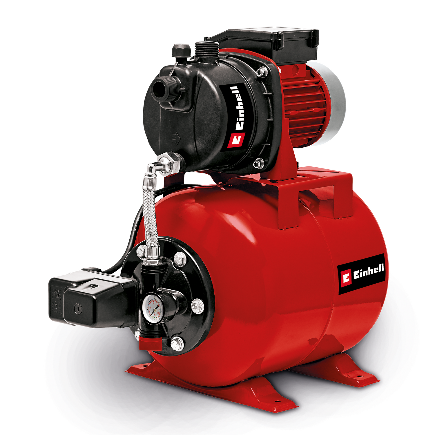 Einhell GC-WW 6538 vízpumpa (650 W, nyomás 3,6 bar, áramlási sebesség 3800 l/h, beépített nyomáskapcsoló, nyomásmérő, 20 l-es tartály)