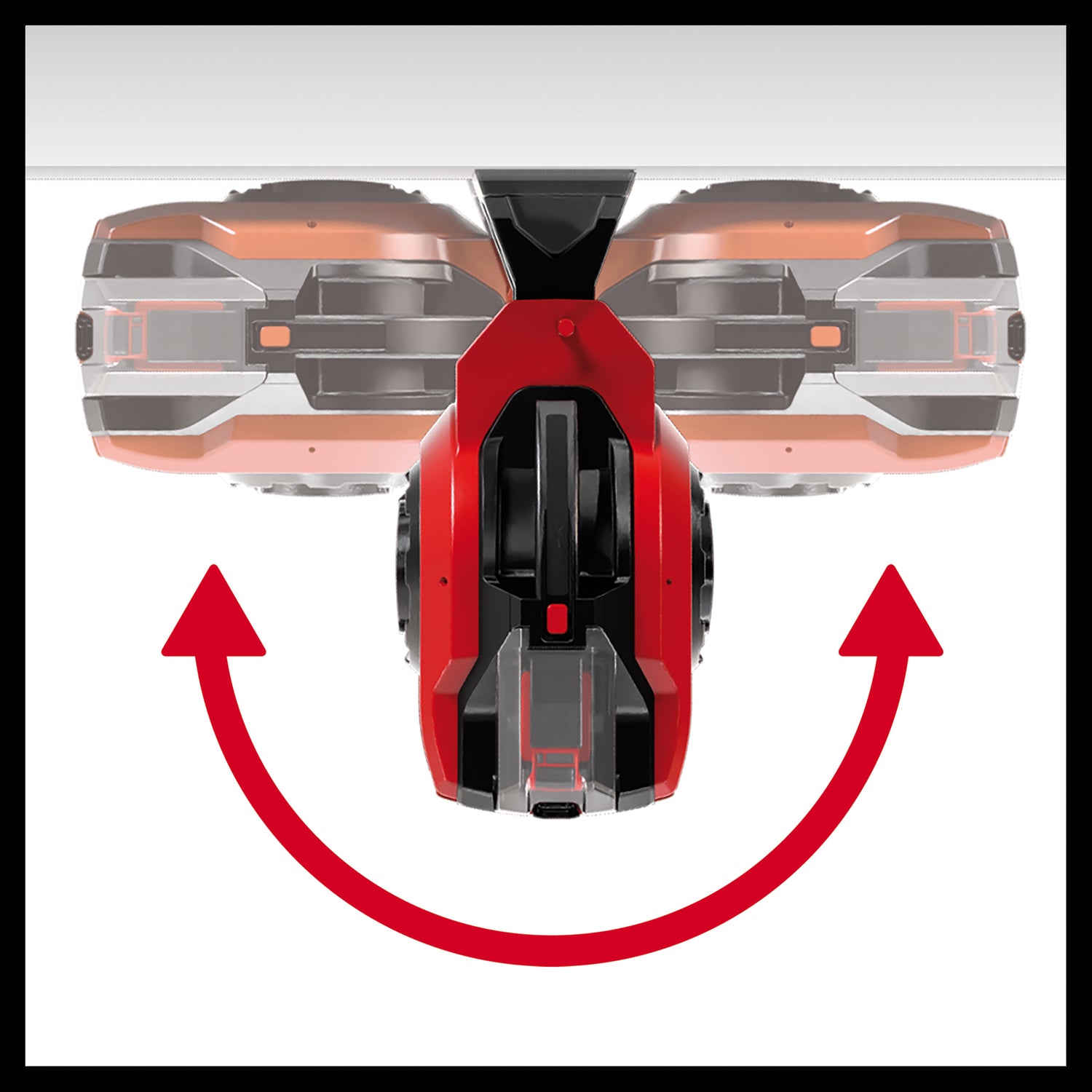 Einhell akkus tömlődob GE-HR 18/30 WH Li-Solo (18 V, automatikus tömlőfeltekercselés, 180°-os forgatás, fali tartó, 1,5 m-es csatlakozótömlő, akkumulátor és tömlő nélkül)