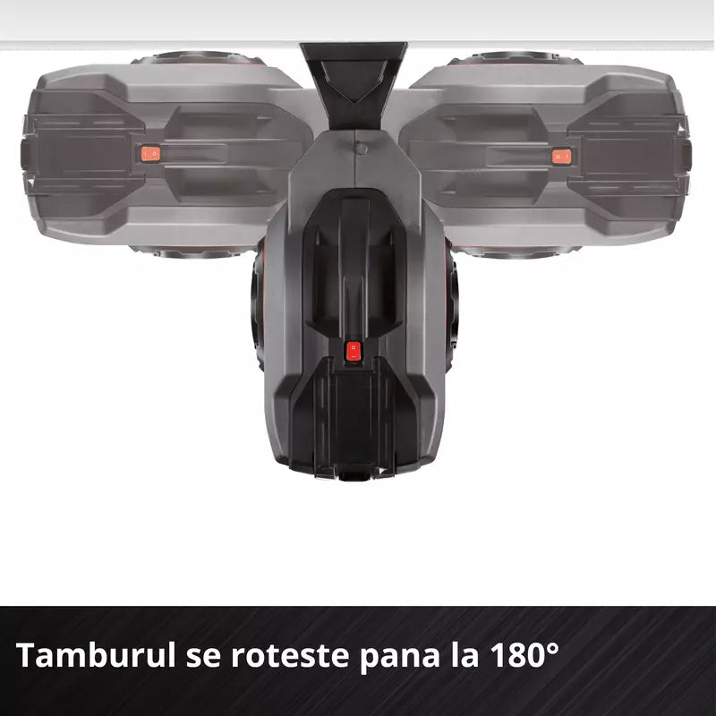 Tambur automat pentru furtun fara fir Einhell GE-HR 18/30-1 WH Li-Solo,18 V, rulare automata furtun, rotire 180°, montare pe perete, furtun conexiune 1.5 m, fara baterie si furtun - imagine 10