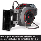 Tambur automat pentru furtun fara fir Einhell GE-HR 18/30-1 WH Li-Solo,18 V, rulare automata furtun, rotire 180°, montare pe perete, furtun conexiune 1.5 m, fara baterie si furtun - imagine 11