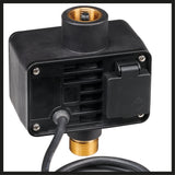 Eredeti Einhell elektronikus áramláskapcsoló (10 bar, visszacsapó szelep, szárazonfutás elleni védelem, csatlakozó adapter, beépített aljzat, 1,45 m hálózati kábel)