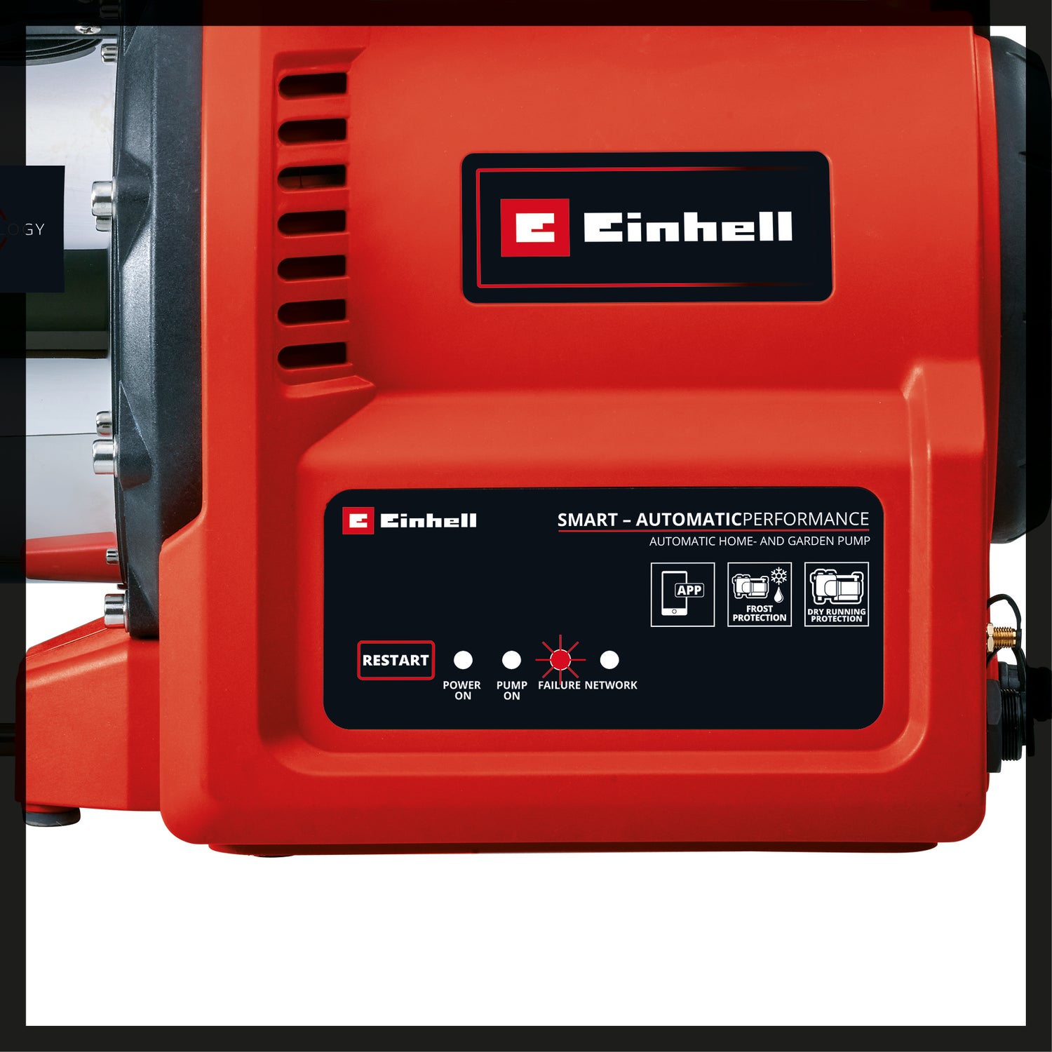Einhell GE-AW 1144 SMART automata kerti szivattyú, alkalmazásvezérlés, mesterséges intelligencia öntözés + időjárási adatok, áramlási sebesség 4400 l/h, maximális szállítási magasság 48 m, előszűrő