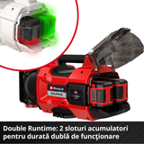 Einhell AQUINNA 18/30 F LED Power X-Change akkus kerti szivattyú (18 V, max. áramlási sebesség 3000 l/h, 2 akkumulátorhely, dupla üzemidő, ECO/BOOST üzemmódok, előszűrő, akkumulátor nélkül)