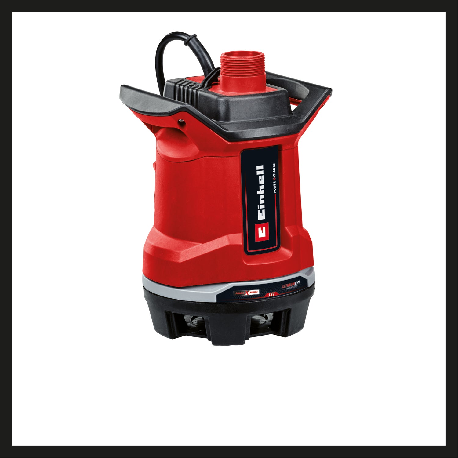 Einhell GE-DP 18/25 Li-Solo Power X-Change akkus szennyvízszivattyú (18 V, áramlási sebesség 7500 l/h, magasság 5 m, ECO és BOOST üzemmód, akkumulátor nélkül)