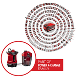Pompa de apa murdara pe acumulator Einhell GE-DP 18/25 Li-Solo Power X-Change (18 V, debit 7.500 l/h, inaltime de 5 m, moduri ECO si BOOST, fara acumulator