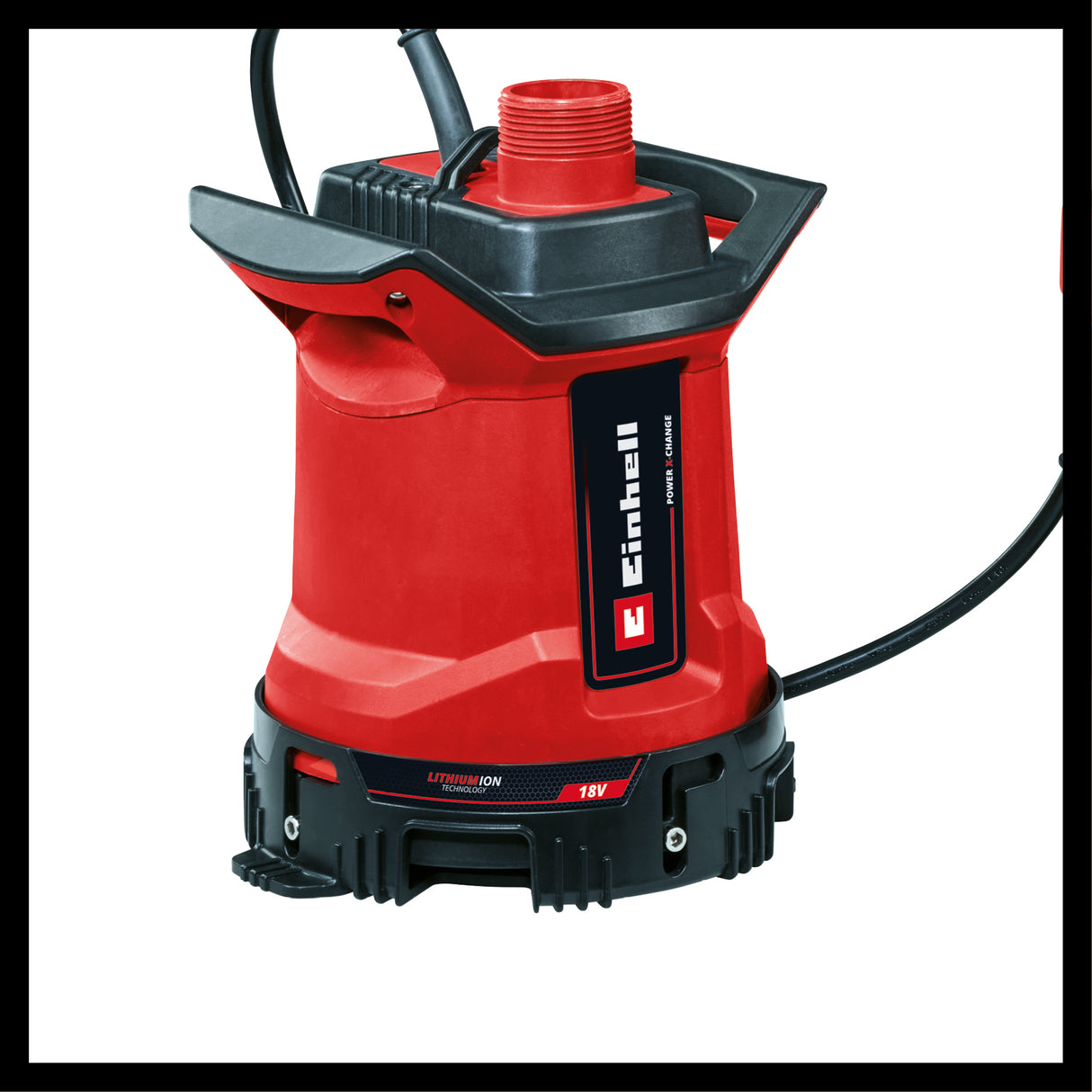 Pompa de apa murdara pe acumulator Einhell GE-DP 18/25 LL Li-Solo Power X-Change (18 V, debit 7.500 l/h, aspiratie plata, inaltime de pompare 5 m, mod ECO si BOOST, fara acumulator