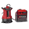 Pompa pe acumulator pentru apa murdara Einhell GE-DP 36/35 LL Li-Solo Power X-Change,36 V, debit 14.000 l/h, inaltime refulare max. 9 m, 2 moduri de functionare, 2-in-1, fara baterie - imagine 1