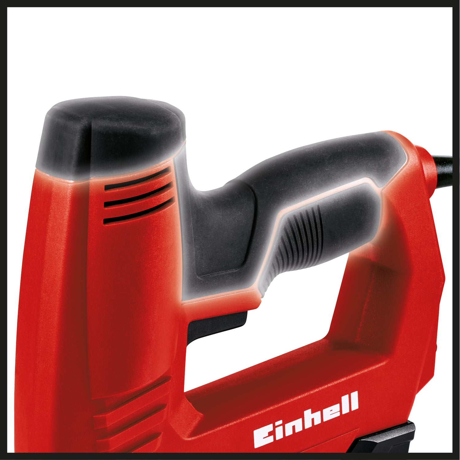 Einhell TC-EN 20 E elektromos tűzőgép, 53-as típusú kapcsokhoz (6-14 mm), 47-es típusú szegekhez (14 mm), elektronikus ütési erő előválasztás, biztonsági hegy, 1000 kapoccsal/500 szeggel