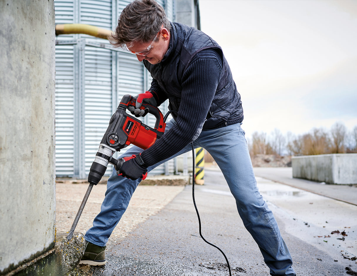 Ciocan rotopercutor Einhell TE-RH 40 3F, 1050 W, mecanism pneumatic de percutie, rezistenta la impact de 10 J, inregistrare SDS-max, livrare cu dalti plate si dalti ascutite
