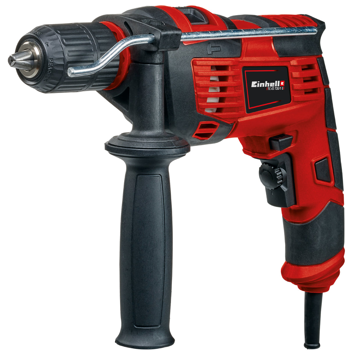 Masina de gaurit si insurubat (bormasina) cu impact Einhell TC-ID 720/1 E, gaurire/percutie, mandrina cu schimbare rapida de 13 mm, control electronic al vitezei, rotatie in ambele sensuri, blocare functionare continua