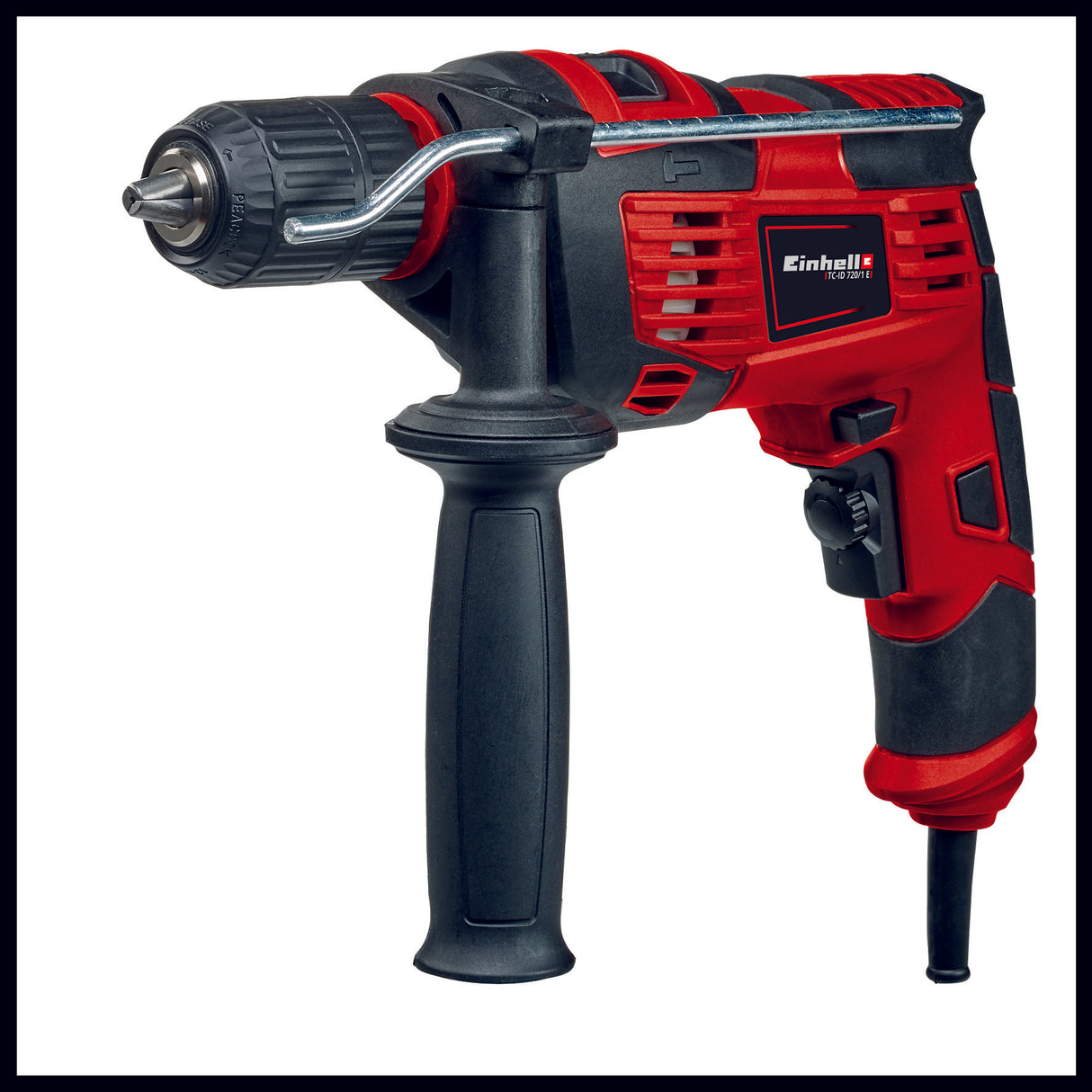 Masina de gaurit si insurubat (bormasina) cu impact Einhell TC-ID 720/1 E, gaurire/percutie, mandrina cu schimbare rapida de 13 mm, control electronic al vitezei, rotatie in ambele sensuri, blocare functionare continua