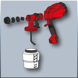 Einhell TC-SY 500 P elektromos festékszóró rendszer (500 W, kis és közepes munkafelületekhez, lakkokhoz és lazúrokhoz, festékáramlás beállítása)