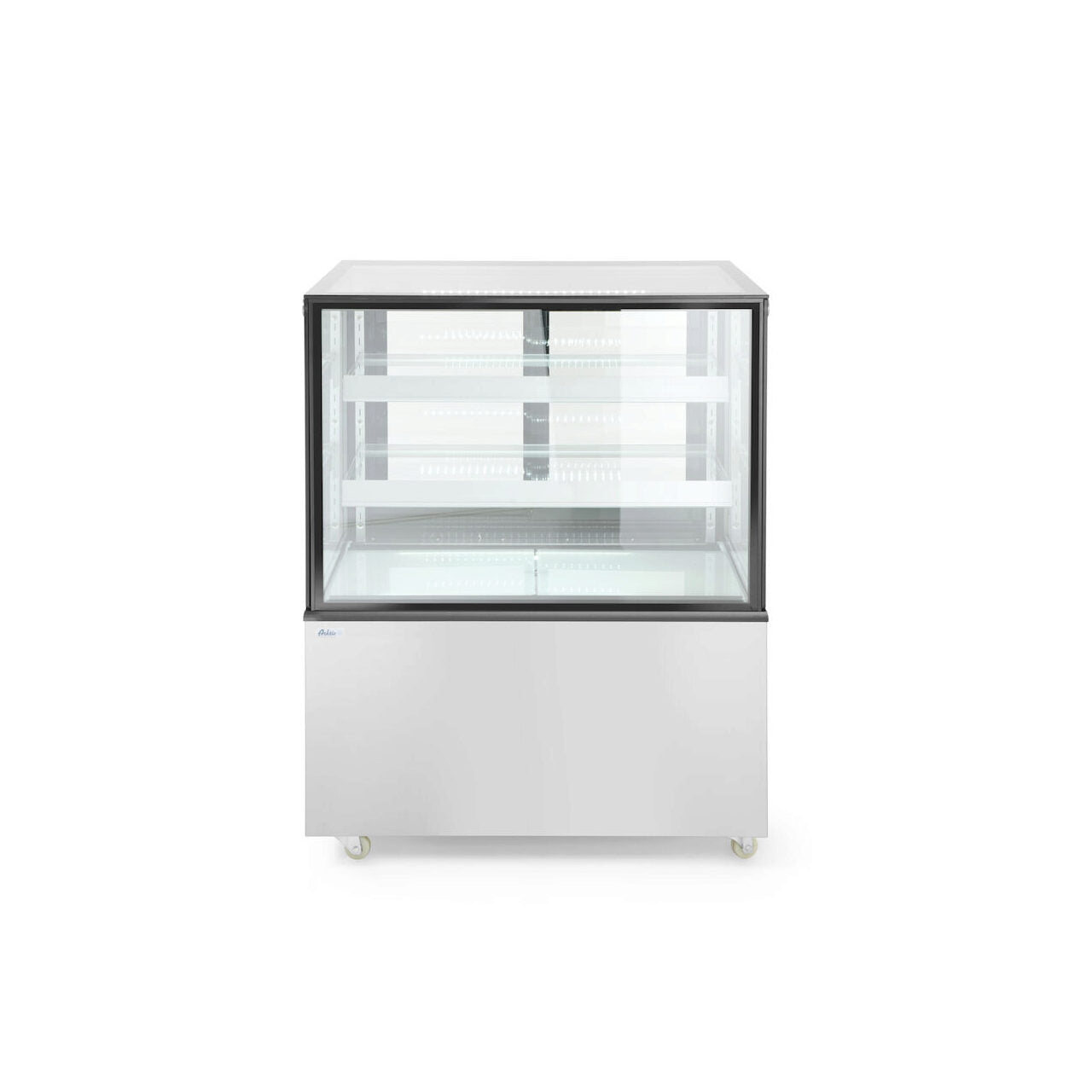 Vitrina frigorifica de prezentare interval temp. 2/6?C, corp inox, 410 litri, 490 W ARKTIC by Hendi, 1215x675x(H)1210 mm, Clasa energetica C