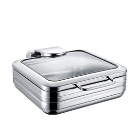 Chafing dish De Luxe eco gn 2/3 cu un capac de sticlă   Fine Dine
