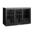 Frigider back bar cu usi glisante triple, Arktic, 308L, negru, 220-240V/160W, 1350x520x(H)865mm