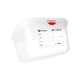 Recipient GN 1/6 din polipropilena, HENDI, GN 1/6, 1,1L, Transparent, 176x162x(H)65mm, Dreptunghiular