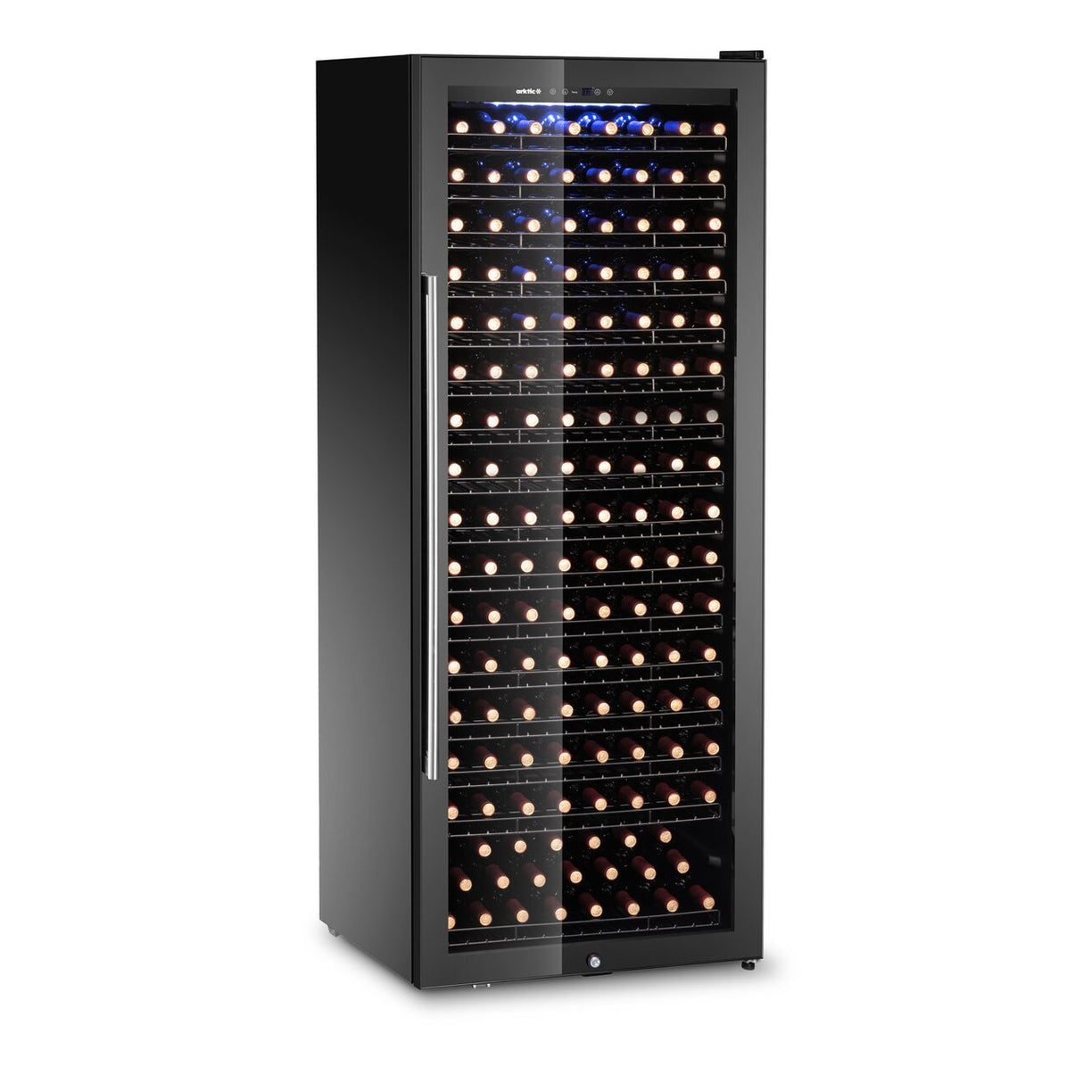 Racitor de vin, 1 zona, 224 sticle, Arktic, 558L, Negru, 690x700x(H)1833mm