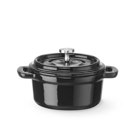 Tava din fonta emailata, HENDI, 0,27L, Negru, 130x100x(H)48mm
