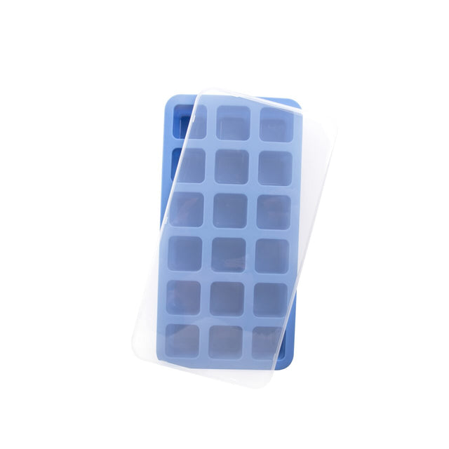 Forma pentru cuburi de gheata cu capac, BarUp, Albastru, 217x114x(H)30mm